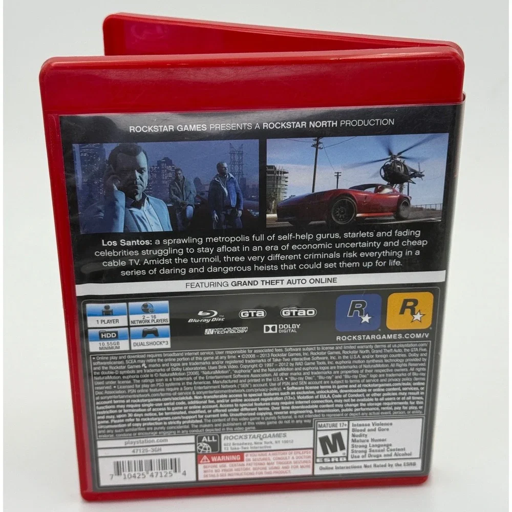 Grand Theft Auto V Sony PlayStation 3 PS3 Game Greatest Hits GTA 5 Rockstar